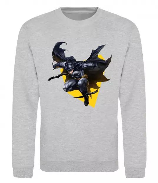 Свитшот Бетмен в польоті Серый меланж фото