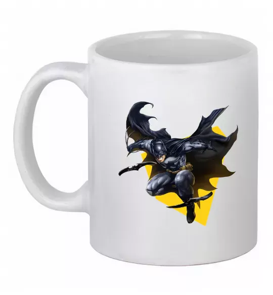 Чашка керамическая Бетмен в польоті Белый фото