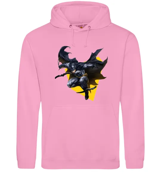 Женская толстовка (худи) Бетмен в польоті Розовый фото