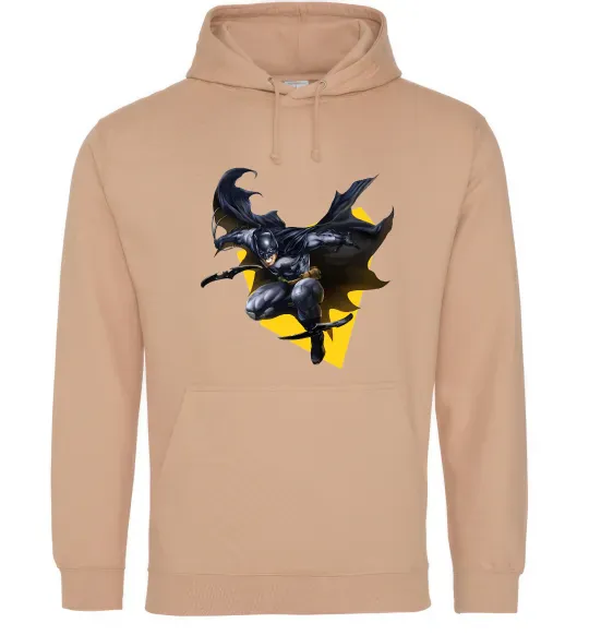 Жіноча толстовка (худі) Бетмен в польоті Пісочний фото