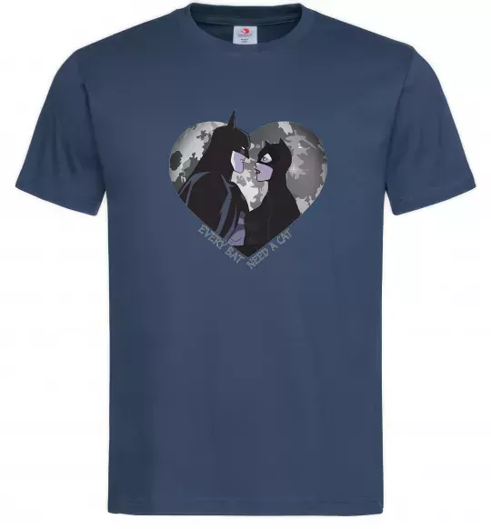 Чоловіча футболка Every bat need a cat Темно-синій фото