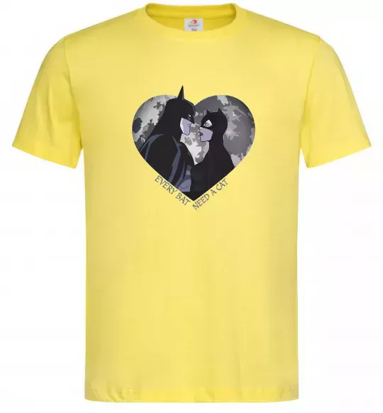 Чоловіча футболка Every bat need a cat Лимонний фото