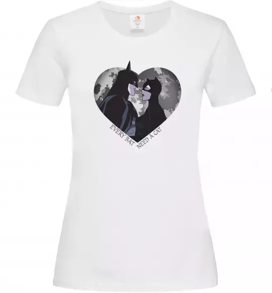 Женская футболка Every bat need a cat Белый фото
