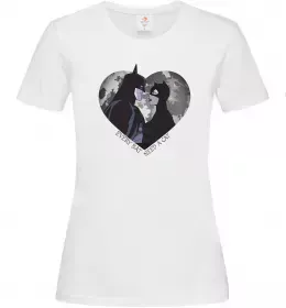 Женская футболка Every bat need a cat Белый фото