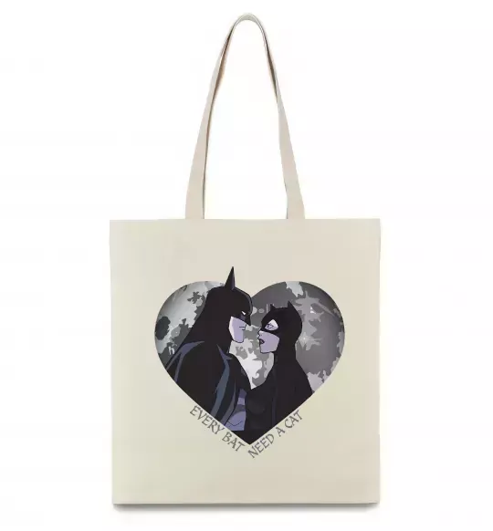 Еко-сумка Every bat need a cat Бежевий фото