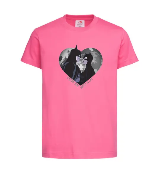 Дитяча футболка Every bat need a cat Яскраво-рожевий фото