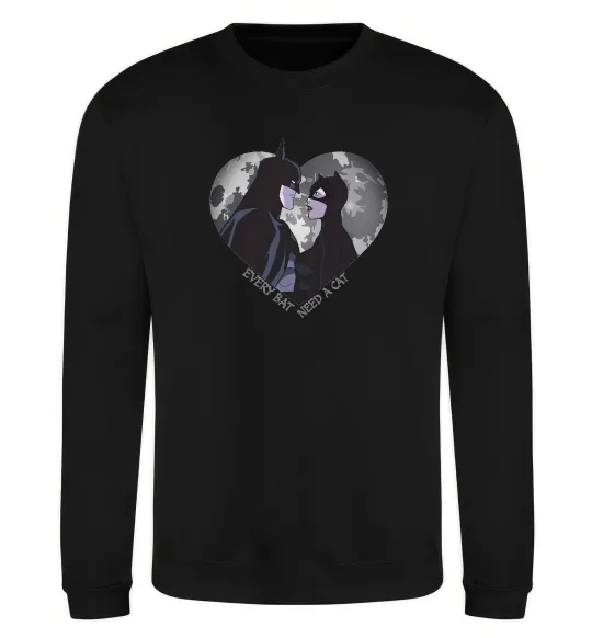 Свитшот Every bat need a cat Черный фото