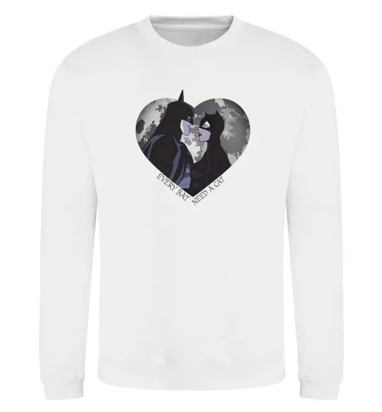 Свитшот Every bat need a cat Белый фото