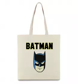 Эко-сумка Batman head Бежевый фото