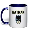 Чашка с цветной ручкой Batman head Глубокий темно-синий фото