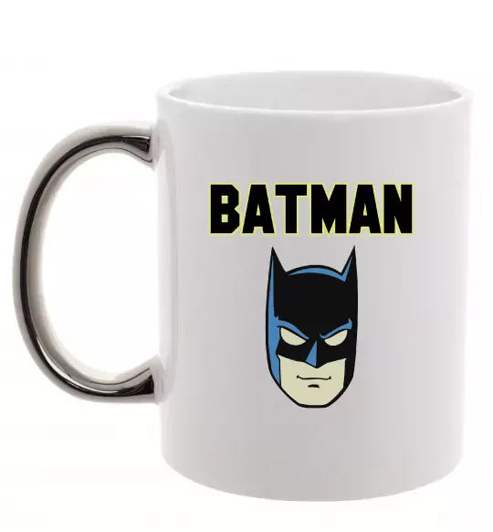 Чашка с цветной ручкой Batman head Серебро фото