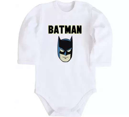 Детский боди Batman head Белый фото