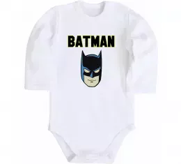Детский боди Batman head Белый фото