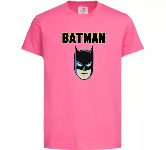 Детская футболка Batman head Ярко-розовый фото