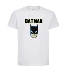 Дитяча футболка Batman head Білий фото