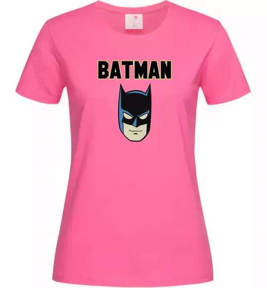 Женская футболка Batman head Ярко-розовый фото