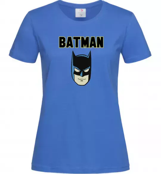 Женская футболка Batman head Ярко-синий фото