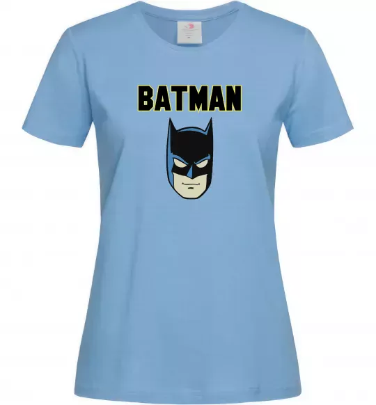 Женская футболка Batman head Голубой фото