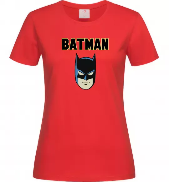 Женская футболка Batman head Красный фото