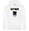 Мужская толстовка (худи) Batman head Белый фото