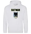 Мужская толстовка (худи) Batman head Серый меланж фото