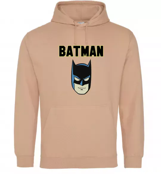 Мужская толстовка (худи) Batman head Песочный фото