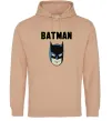 Мужская толстовка (худи) Batman head Песочный фото