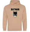 Женская толстовка (худи) Batman head Песочный фото