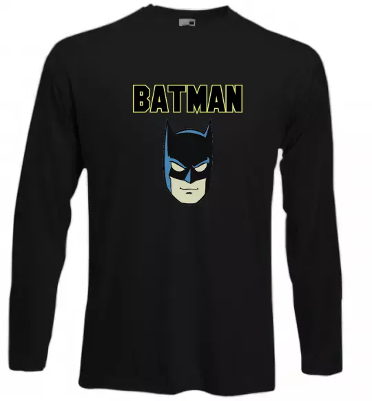 Лонгслів Batman head Чорний фото