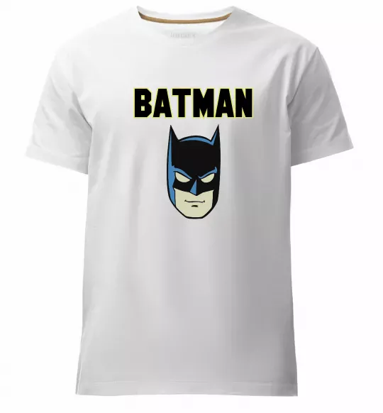 Чоловіча преміум футболка Batman head Білий фото