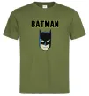 Мужская футболка Batman head Оливковый фото
