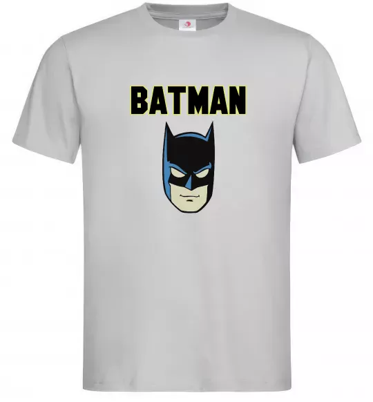 Мужская футболка Batman head Серый фото