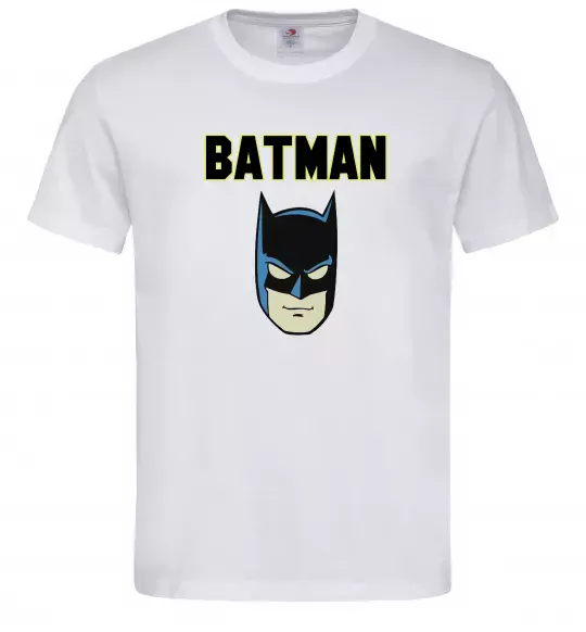 Мужская футболка Batman head Белый фото