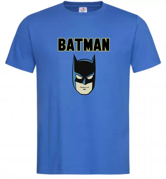 Мужская футболка Batman head Ярко-синий фото