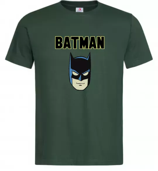 Мужская футболка Batman head Темно-зеленый фото