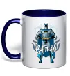 Чашка с цветной ручкой Batman повний зріст Глубокий темно-синий фото