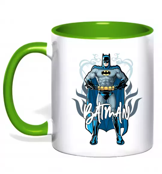 Чашка с цветной ручкой Batman повний зріст Зеленый фото