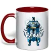 Чашка с цветной ручкой Batman повний зріст Красный фото
