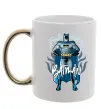 Чашка с цветной ручкой Batman повний зріст Золото фото