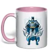 Чашка с цветной ручкой Batman повний зріст Нежно розовый фото