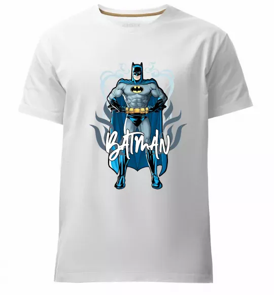 Чоловіча преміум футболка Batman повний зріст Білий фото