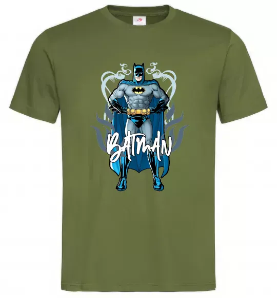 Чоловіча футболка Batman повний зріст Оливковий фото