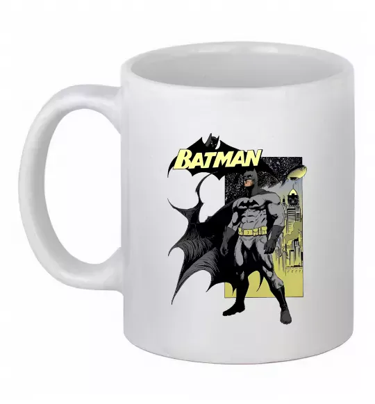 Чашка керамическая Комікс Бетмен Белый фото