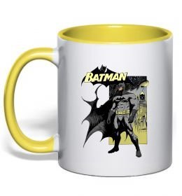 Чашка с цветной ручкой Комікс Бетмен