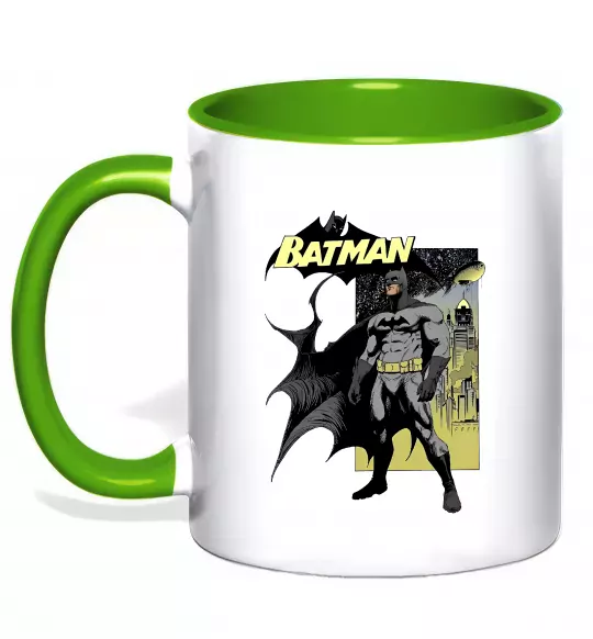 Чашка с цветной ручкой Комікс Бетмен Зеленый фото