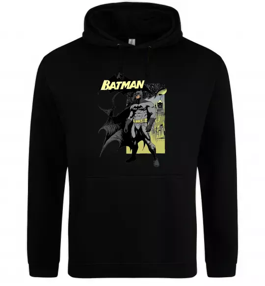 Мужская толстовка (худи) Комікс Бетмен Черный фото
