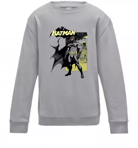 Детский Свитшот Комікс Бетмен Серый меланж фото