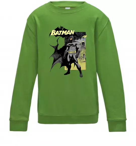 Детский Свитшот Комікс Бетмен Лаймовый фото