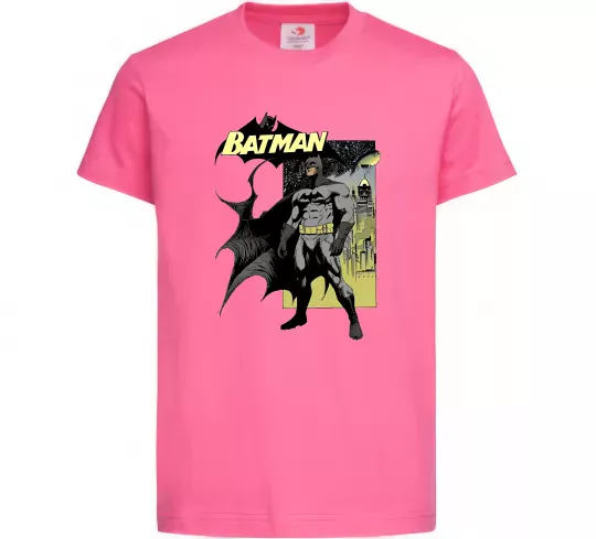 Детская футболка Комікс Бетмен Ярко-розовый фото