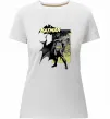 Жіноча преміум футболка Комікс Бетмен Білий фото